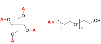 4-Arm PEG-OH 4-Ҷ-u Poly(ethylene oxide), hydroxy-terminated 4-arm star polymer / Core: pentae