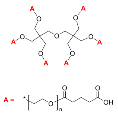 6-Arm PEG-COOH 6-Ҷ-Ȼ Poly(ethylene oxide), carboxy-terminated 6-arm star polymer /Core: d