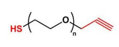 Ȳ-Ҷ-   Alkyne-PEG-SH   Thiol-PEG-Alkyne   c(din)W(xu)PEG